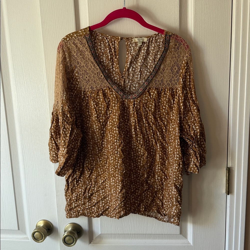 Kori America Brown Blouse